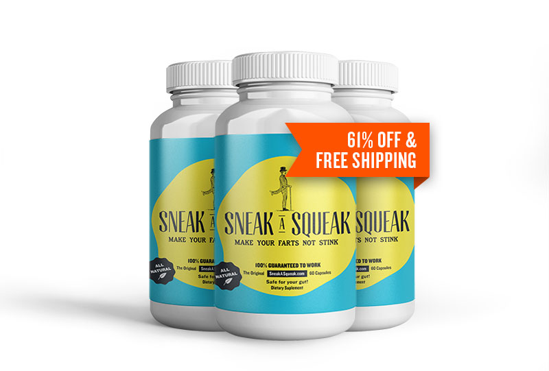 Sneak A Squeak - 3 Bottles, 180 Capsules - FREE SHIPPING